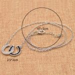 lychee Horse Hoof Necklace Lucky Rhinestone Double Black White Color Horseshoe Pendant Necklace Jewellery - Image 3