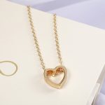 Fashion Design Black Heart Necklace Gold Silver color simple Hollow Jewellery The best of birthday treat - Image 3