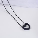 Fashion Design Black Heart Necklace Gold Silver color simple Hollow Jewellery The best of birthday treat - Image 5