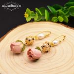 GLSEEVO Natural Fresh Water Baroque Pearl Dangle Earrings For Women Flower Drop Earrings Wedding Gifts Fine Jewellery - Image 6