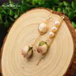 GLSEEVO Natural Fresh Water Baroque Pearl Dangle Earrings For Women Flower Drop Earrings Wedding Gifts Fine Jewellery - Image 4