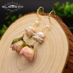 GLSEEVO Natural Fresh Water Baroque Pearl Dangle Earrings For Women Flower Drop Earrings Wedding Gifts Fine Jewellery - Image 3