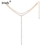 Rhinestone Double Choker Necklaces Lariat Chain Pendant 90s Collier Women Chocker Statement Maxi Collar Wedding Jewellery - Image 2